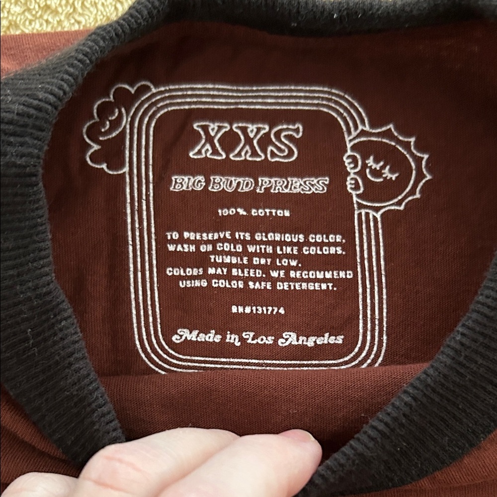 Big bud press Ringer T-Shirt brown - Picture 3 of 3